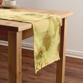 Big Sunflower Patroon Korte Tafelloper