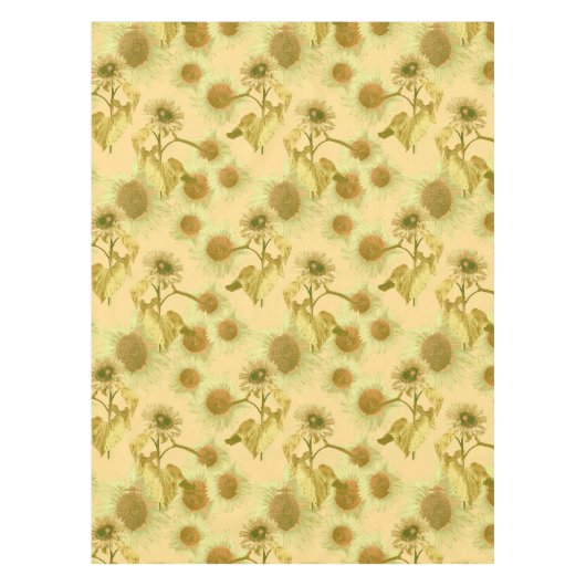 Big Sunflower Patroon Tafelkleed (Voorkant)