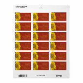 Big Sunflower Wide Return Address Labels (Full Sheet)