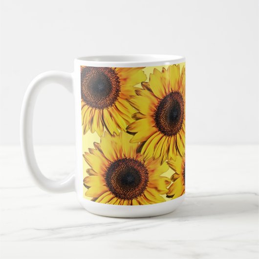 Big Sunny Sunflower Coffee Cup Mok (Links)