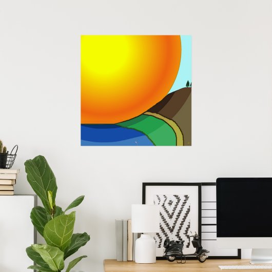 Big Sunrise Poster (Thuiskantoor)