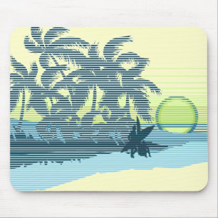 Big Sunset Blauwgroen Mousepad Muismat