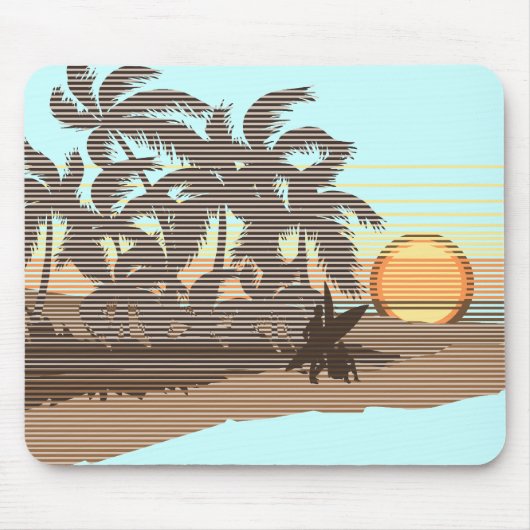 Big Sunset Brown Mousepad Muismat (Voorkant)