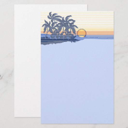 Big Sunset Hawaiian Briefpapier (Voorkant / Achterkant)