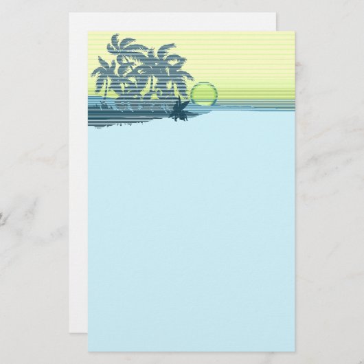 Big Sunset Hawaiian Briefpapier (Voorkant / Achterkant)