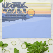 Big Sunset Hawaiian Kitchen Towel Theedoek (Gevouwen)