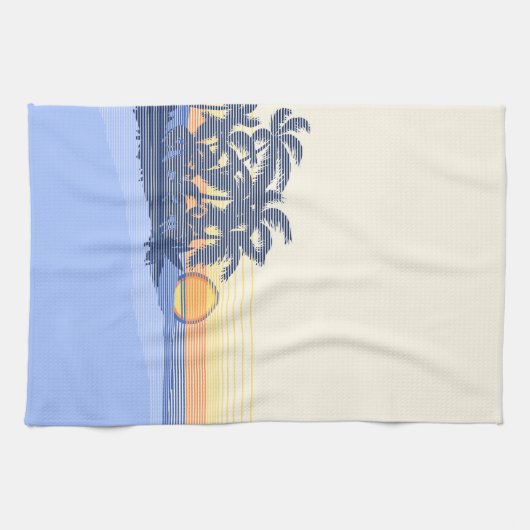 Big Sunset Hawaiian Kitchen Towel Theedoek (Horizontaal)