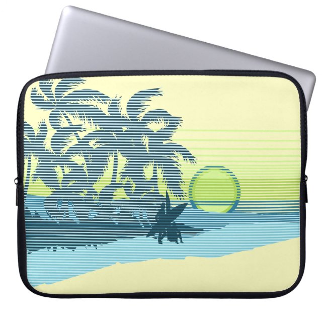 Big Sunset Hawaiian Neopree Wetsuit Laptop Sleeve (Voorkant)