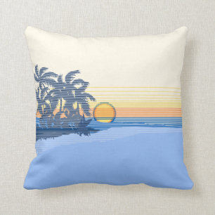 Big Sunset Hawaiian Reversible Square Kussens