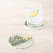 Big Sunset Hawaiian Tiki Bar Onderzetters (Zijkant)