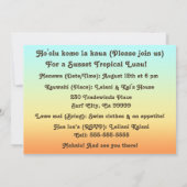 Big Sunset Luau-uitnodigingen Kaart (Achterkant)