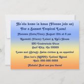 Big Sunset Luau-uitnodigingen Kaart (Achterkant)