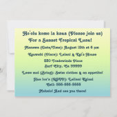 Big Sunset Luau-uitnodigingen Kaart (Achterkant)