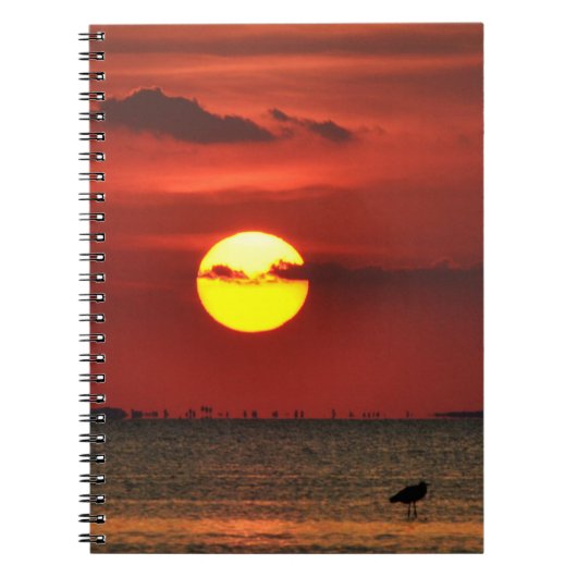 Big Sunset on Water Padre Journal Notitieboek (Voorkant)