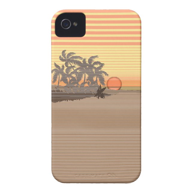 Big Sunset Stripe Hawaiian iPhone 4 Gevallen Case-Mate iPhone Case (Achterkant)