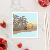 Big Sunset Stripe Hawaiian Surfer Servet (Insitu)