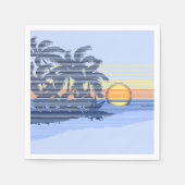 Big Sunset Stripe Hawaiian Surfer Servetten (Voorkant)