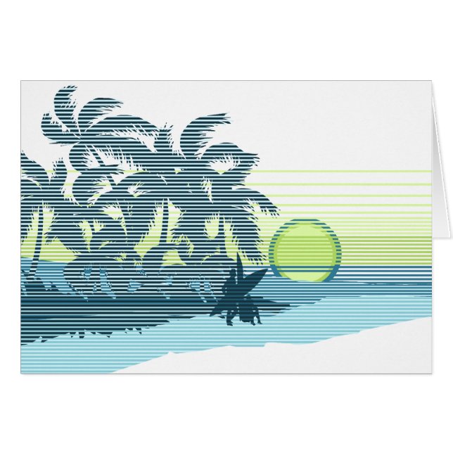 Big Sunset Stripe Hawaiian Surfers (Voorkant Horizontaal)