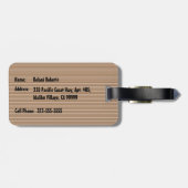 Big Sunset Stripe Hawaiian Surfers Bagagelabel (Achterkant horizontaal)