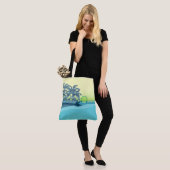 Big Sunset Stripe Hawaiian Surfers Beach Bag Tote Bag (Op model)