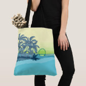 Big Sunset Stripe Hawaiian Surfers Beach Bag Tote Bag (Dichtbij)
