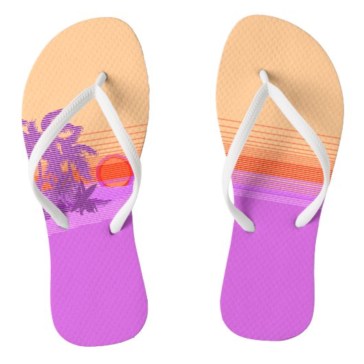 Big Sunset Stripe Hawaiian Surfers Teenslippers (Voetbed)