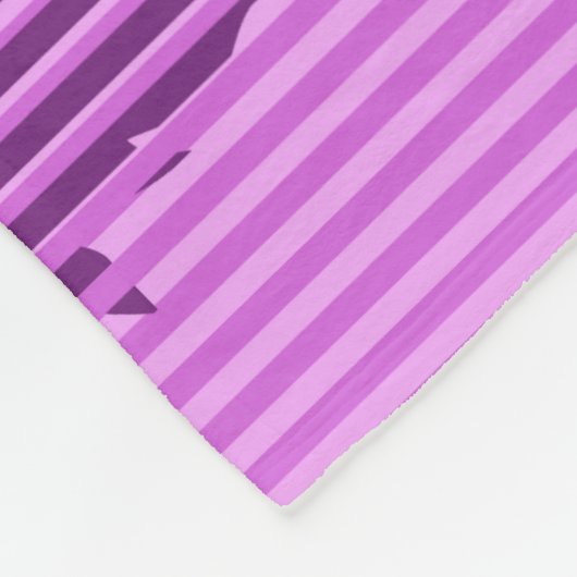 Big Sunset Stripe Hawaiian Surfers Violet Fleece Deken (Hoek)