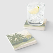 Big Sunset Stripe Hawaiian Tiki Bar Onderzetters (Zijkant)