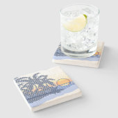 Big Sunset Stripe Hawaiian Tiki Bar Onderzetters (Zijkant)