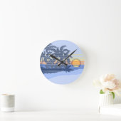 Big Sunset Stripe Hawaiian Wall klokken (Huis)