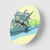 Big Sunset Stripe Hawaiian Wall klokken (Hoek)