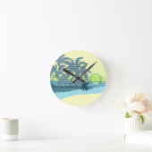 Big Sunset Stripe Hawaiian Wall klokken (Huis)