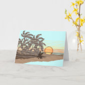 Big Sunset Wenskaarten Kaart (Gele Bloem)