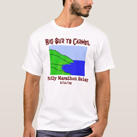 Big Sur aan Carmel Relay T-shirt (Voorkant)