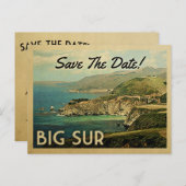 Big Sur bewaar de  Briefkaarten van de Datum (Voorkant / Achterkant)