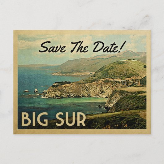 Big Sur bewaar de  Briefkaarten van de Datum (Voorkant)