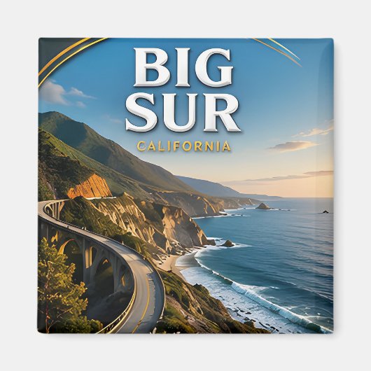 Big Sur Bixby Bridge Kust Magneet (Voorkant)