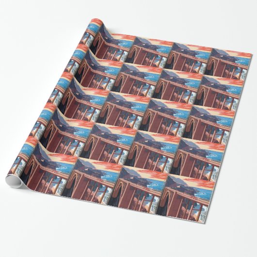 Big Sur Bixby Bridge VS-toerisme Cadeaupapier (Uitgerold)