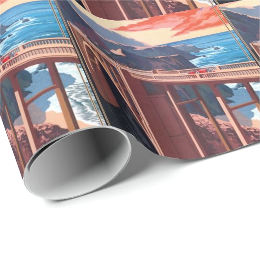  Big Sur Bixby Bridge VS-toerisme Cadeaupapier (Rol Hoek)