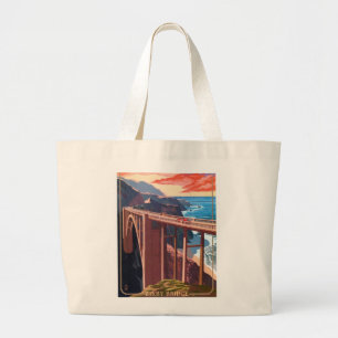 Big Sur Bixby Bridge VS-toerisme Grote Tote Bag