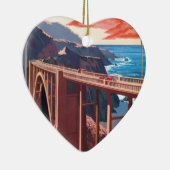 Big Sur Bixby Bridge VS-toerisme Keramisch Ornament (Rechts)
