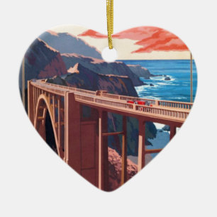 Big Sur Bixby Bridge VS-toerisme Keramisch Ornament