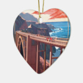 Big Sur Bixby Bridge VS-toerisme Keramisch Ornament (Links)