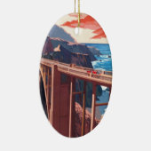 Big Sur Bixby Bridge VS-toerisme Keramisch Ornament (Rechts)