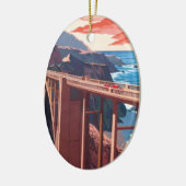 Big Sur Bixby Bridge VS-toerisme Keramisch Ornament (Links)