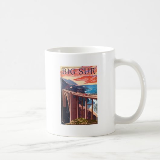  Big Sur Bixby Bridge VS-toerisme Koffiemok (Rechts)