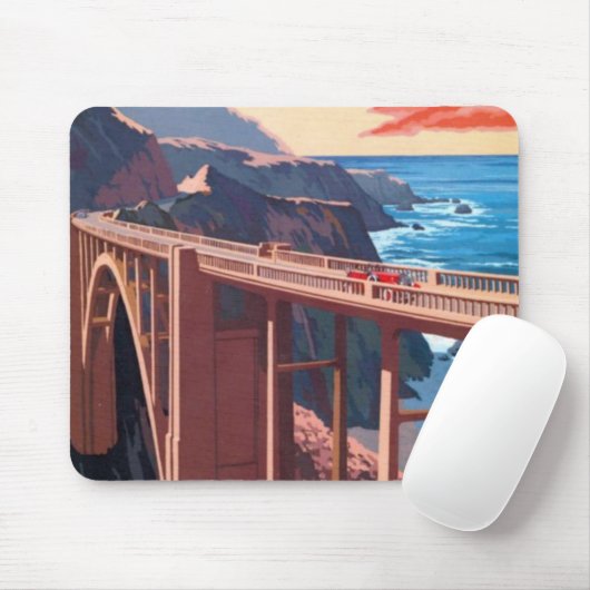Big Sur Bixby Bridge VS-toerisme Muismat (Met muis)