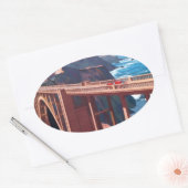Big Sur Bixby Bridge VS-toerisme Ovale Sticker (Envelop)