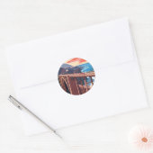 Big Sur Bixby Bridge VS-toerisme Ronde Sticker (Envelop)