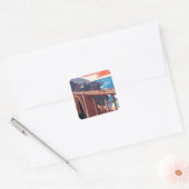 Big Sur Bixby Bridge VS-toerisme Vierkante Sticker (Envelop)